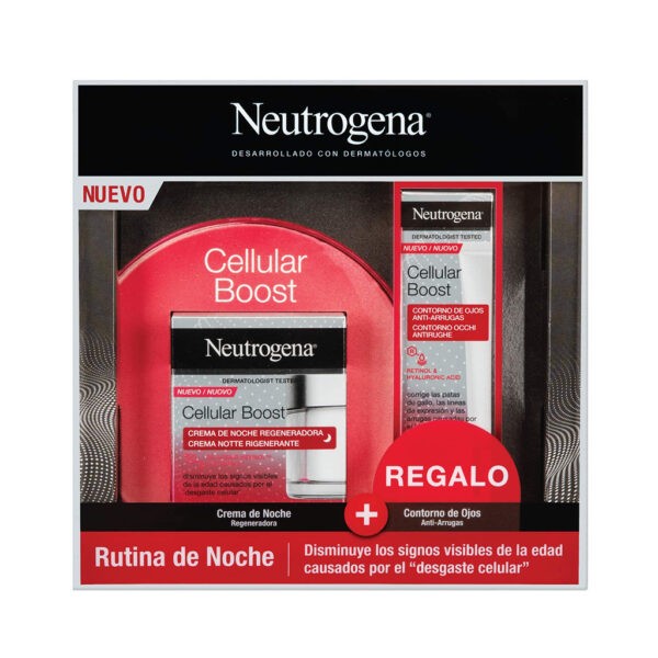 Neutrogena cellular boost crema de noche + contorno de ojos